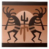 ココペリ砂漠太陽サボテン南西セラミックタイル タイル (正面)