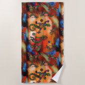 ココペリ芸術 ビーチタオル (正面)