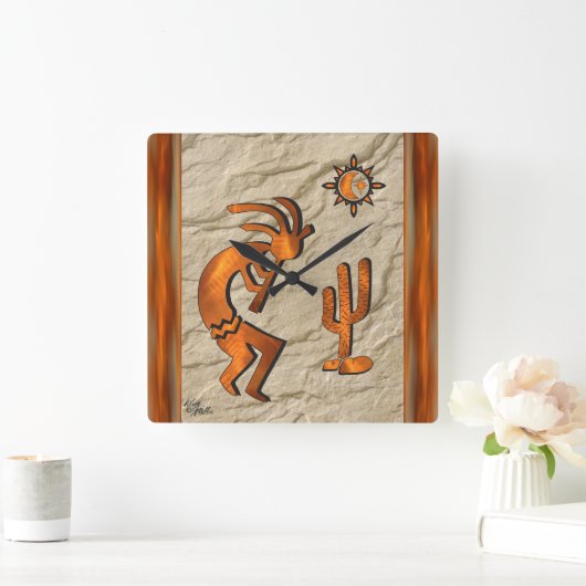 ココペリ遊ズ・ザ・フルート角壁時計 スクエア壁時計 (ホーム)