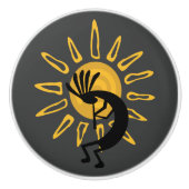 ココペリ金ゴールドサンサウスウエストドアノブ セラミックノブ (正面)