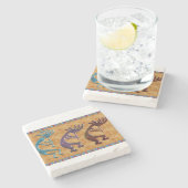 ココペリ3Dアナサジ先住民アメリカンモチーフ ストーンコースター (横)