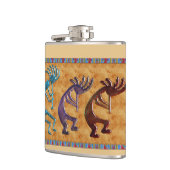 ココペリ3Dアナサジ先住民アメリカンモチーフ フラスク (左)