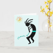 ココペリ- – アメリカ先住民フルート奏者 カード (黄色い花)