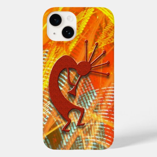 ココペリ、オレンジ抽象芸術 Case-Mate iPhoneケース (裏面)