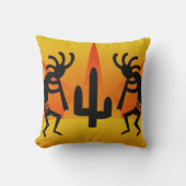 ココペリ、サボテンが南西に沈む クッション (正面)