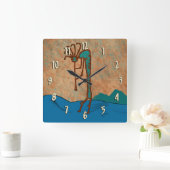 ココペリ スクエア壁時計 (ホーム)