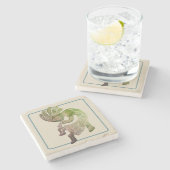 ココペリ、パステルアウトライン、南西 ストーンコースター (横)