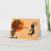 ココペリ ムーンバット 南西部 ハロウィン カード (正面)