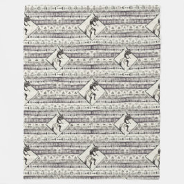 ココペリ-先住民アメリカのシームレスパターン1 フリースブランケット