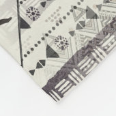 ココペリ-先住民アメリカのシームレスパターン1 フリースブランケット (角)