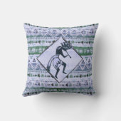 ココペリ-先住民アメリカのシームレスパターン2 クッション (裏面)