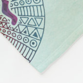 ココペリ-先住民アメリカのシームレスパターン5 フリースブランケット (角)