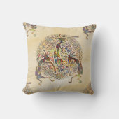 ココペリ-先住民アメリカのシームレスパターン8 クッション (正面)