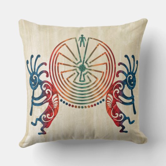 ココペリ/迷路の男とアイディア クッション (裏面)