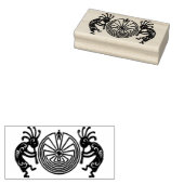 ココペリ/迷路の男の金ゴールド+あなたのアイディア ラバースタンプ (押印)