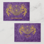 ココペリ/迷路の男の金ゴールド+あなたのアイディア 名刺 (正面/裏面)