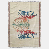 ココペリ/迷路の男+あなたのアイディア スローブランケット (正面縦)