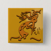 ココペリMerrymakerMusicianを遊ぶフルート 缶バッジ (正面)