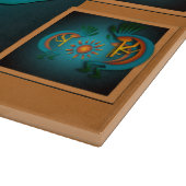 ココペリwithサンティール（緑がかった色）デザイン3 カッティングボード (角)