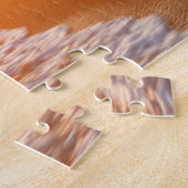 ココヤシの木を搭載するビーチの日没|スリランカ ジグソーパズル (側面)