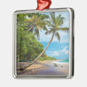 ココヤシの木、Mirissaのビーチ|スリランカ メタルオーナメント (左)