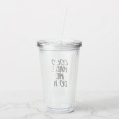 ココヤシは私にブラシのデザインそれをさせます アクリルタンブラー (裏面)