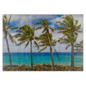 ココヤシ(Cocos nucifera)が揺れている カッティングボード (正面)