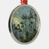 ココラ渓谷のコロンビアのワックスヤシの木 メタルオーナメント (右)