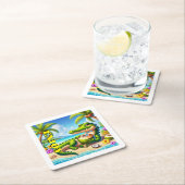 ココ水付ココドリロ スクエアペーパーコースター (インサイチュ)