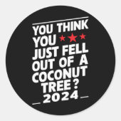 ココ考えツの木から落ちただけだ ラウンドシール (正面)