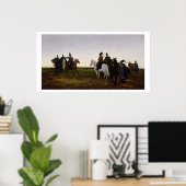 コサック・オン・ホース1874(キャンバス上の油) ポスター (ホームオフィス)
