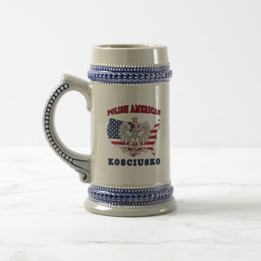 コシウスコテキサス州ポーランドアメリカン ビールジョッキ (左)