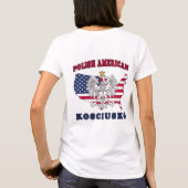 コシウスコテキサス州ポーランドアメリカン Tシャツ (裏面)