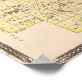 コシウスコ郡の地図 ポスター (角)