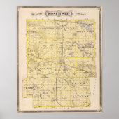 コシウスコ郡の地図 ポスター (正面)