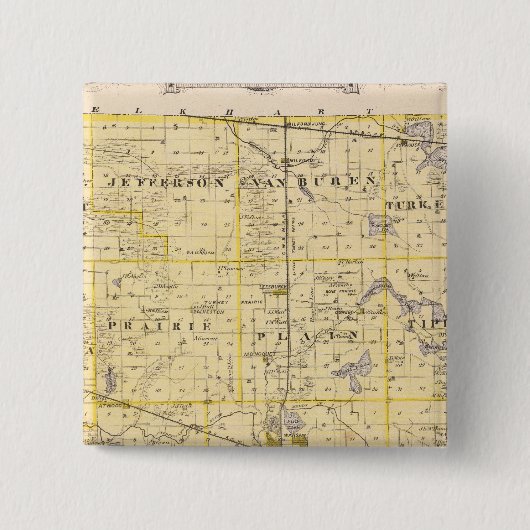 コシウスコ郡図 缶バッジ (正面)