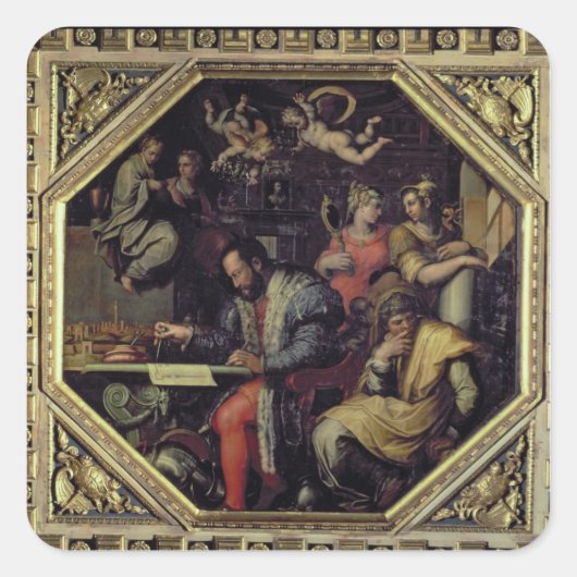 コシモ・デ・メディチ(1519-74)がコンクを計画する スクエアシール (正面)