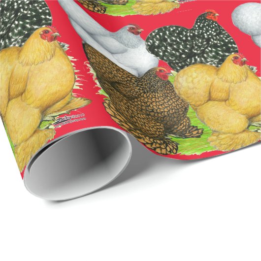 コシャンの4羽の雌鶏 ラッピングペーパー (ロールコーナー)