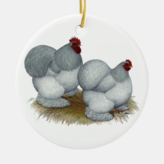 コシャン:  自己の青 セラミックオーナメント (正面)