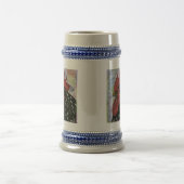 コシャン:  装飾的なオンドリの頭部 ビールジョッキ (中央)