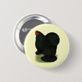 コシャン:  黒い雌鶏 缶バッジ (正面&裏面)