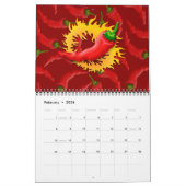 コショウで炎を上げる カレンダー (2月 2026)