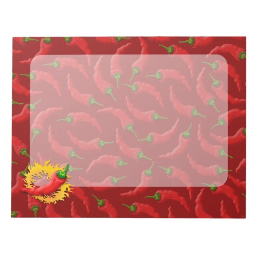 コショウで炎を上げる ノートパッド (正面)