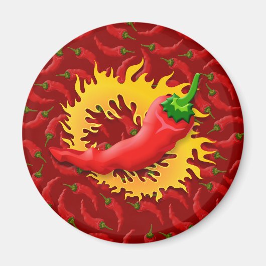 コショウで炎を上げる マグネット (正面)