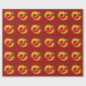 コショウで炎を上げる ラッピングペーパー (フラット)