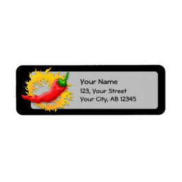 コショウで炎を上げる ラベル