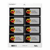 コショウで炎を上げる ラベル (フルシート)