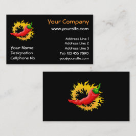 コショウで炎を上げる 名刺