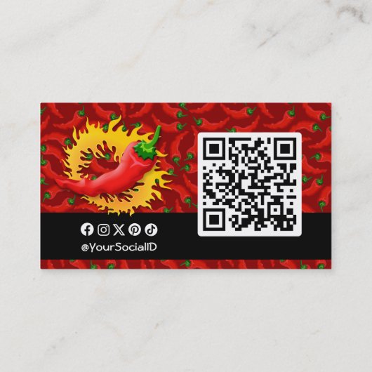 コショウで炎を上げる 名刺 (裏面)