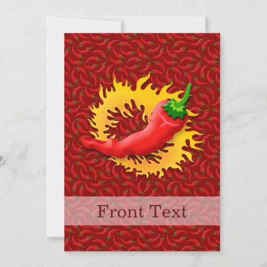 コショウで炎を上げる 招待状 (正面)